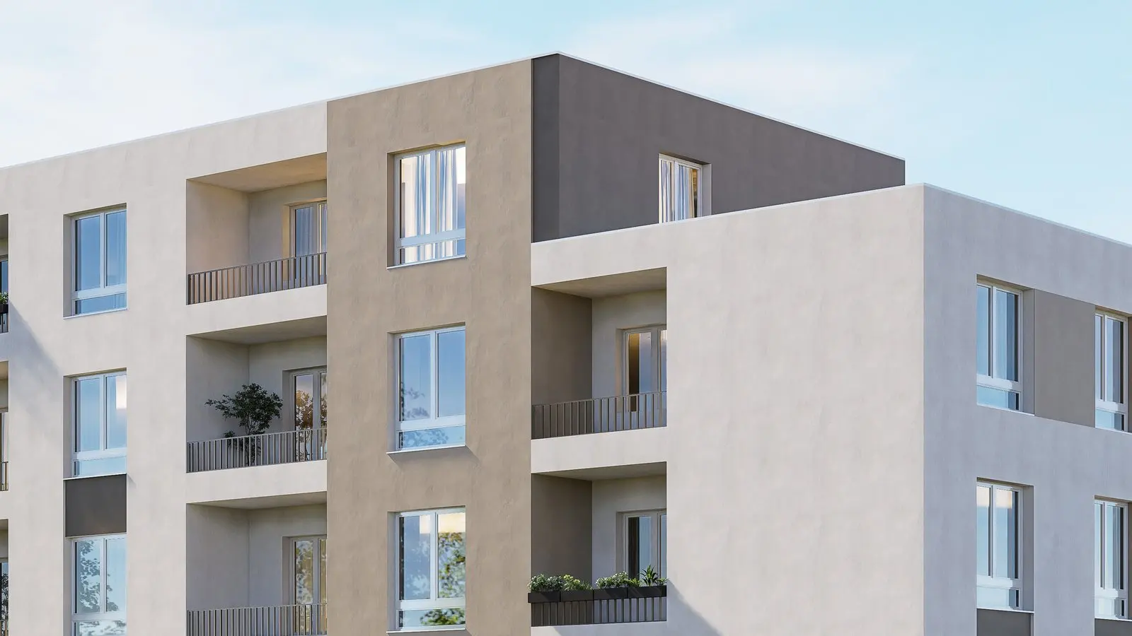 3D prikaz jednosobnog stana od 42 m² — tipičan stan za kupce prvog stana